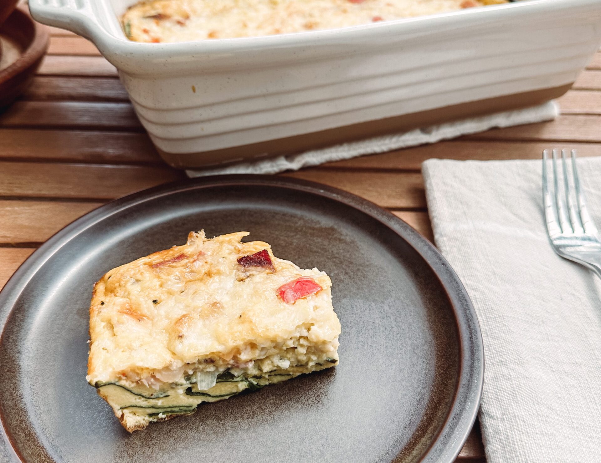 Ham and Spinach Breakfast Casserole