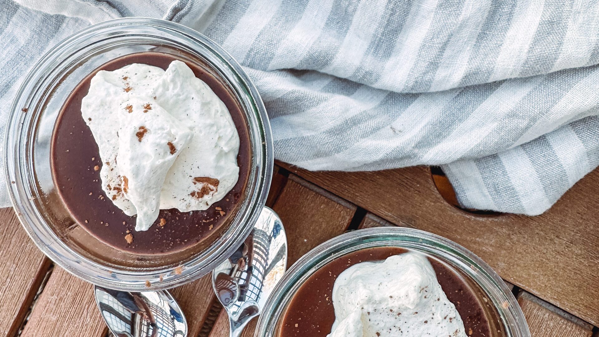 Chocolate Pudding with Homemade Whipped Cream